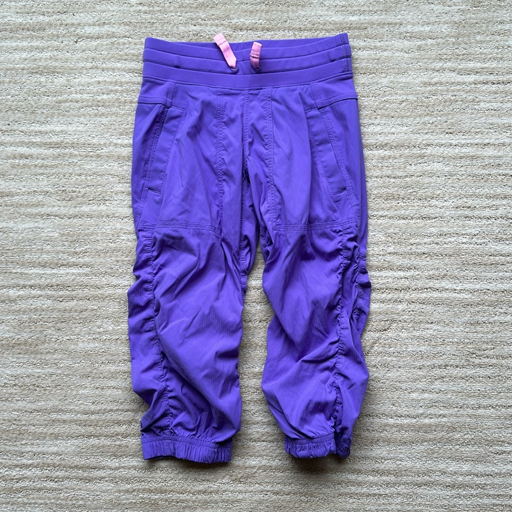 Ivivva Gray and Purple Sweatpants with Elastic Waistband